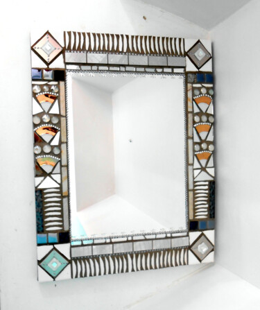 miroir mosaïque "Neige" 45 x 58 cm