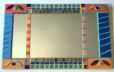 miroir mosaïque murale ' multicolores KYIV' 38 X 61 cm