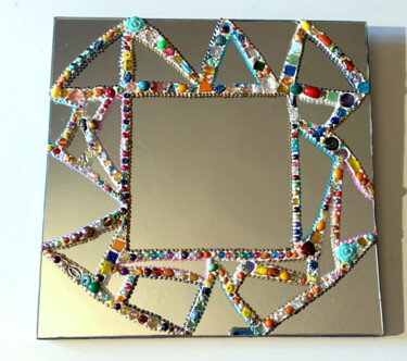 miroir mosaïque miroirs et perles " guirlande de noël"