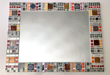 miroir rectangulaire mosaïque céramique et verre "Juliette"